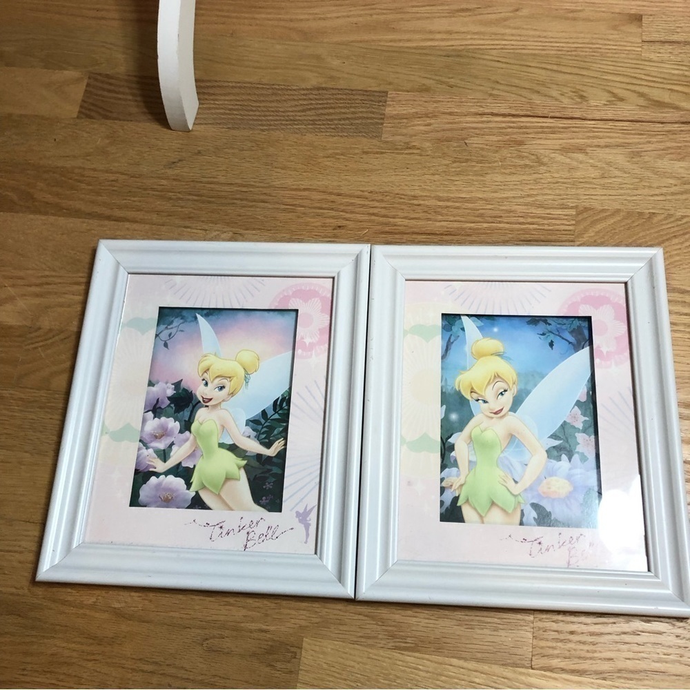 Tinker Bell Framed Art Wall Hanging Bundle Set Disney Picture Frame